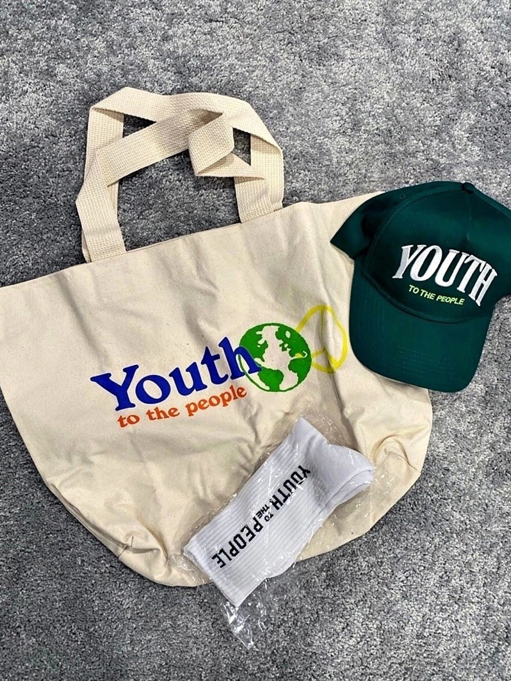 Youth to the People Hat Tote Socks Bundle NWT
